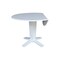 International Concepts 42 in. Solid Wood Round Dual Drop Leaf Dining Pedestal Table - 30.3 in.High in White K08-42DPT-23B - alternate 8